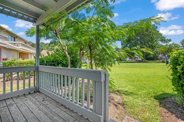 4049 Fairway Lakes Dr Unit 4049, Myrtle Beach, SC 29577 - deck featuring a lawn