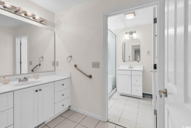 241 Black Duck Rd, Pawleys Island, SC 29585 - full bath featuring tile patterned flooring, vanity, and a shower stall