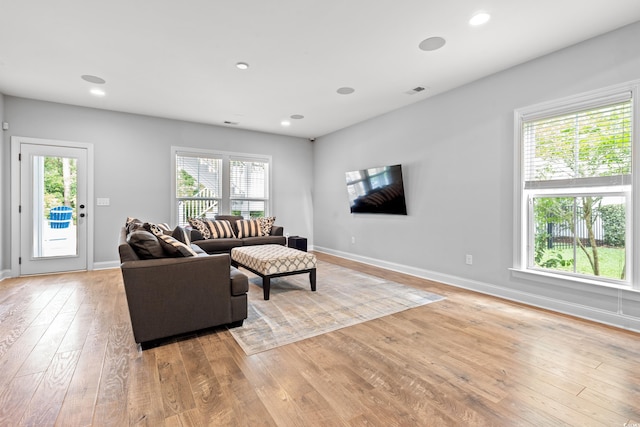 277 Splendor Cir, Murrells Inlet, SC 29576 - living room with light wood finished floors, plenty of natural light, and recessed lighting
