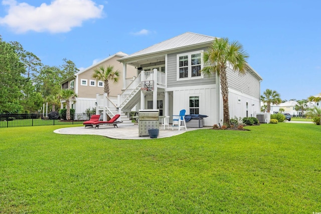 277 Splendor Cir, Murrells Inlet, SC 29576 - back of house with a patio area, stairway, a balcony, and board and batten siding