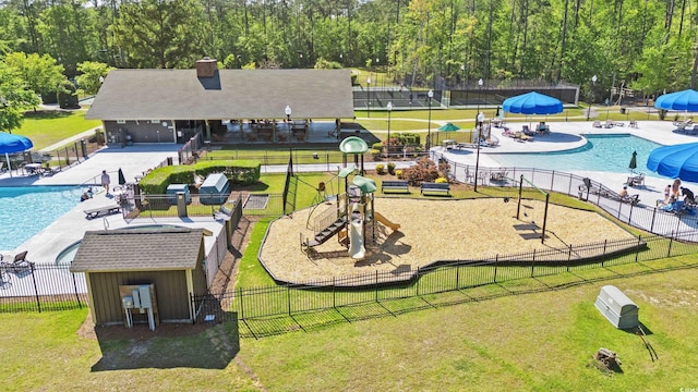 277 Splendor Cir, Murrells Inlet, SC 29576 - aerial view of a pool