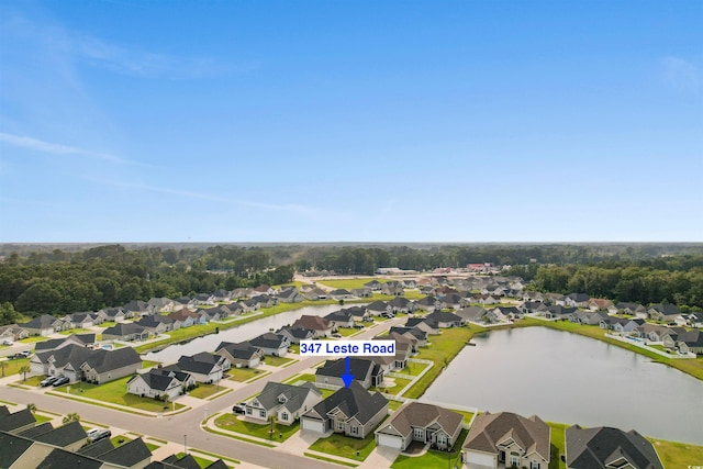 347 Leste Rd, Myrtle Beach, SC 29588 - aerial view of residential area with a large body of water