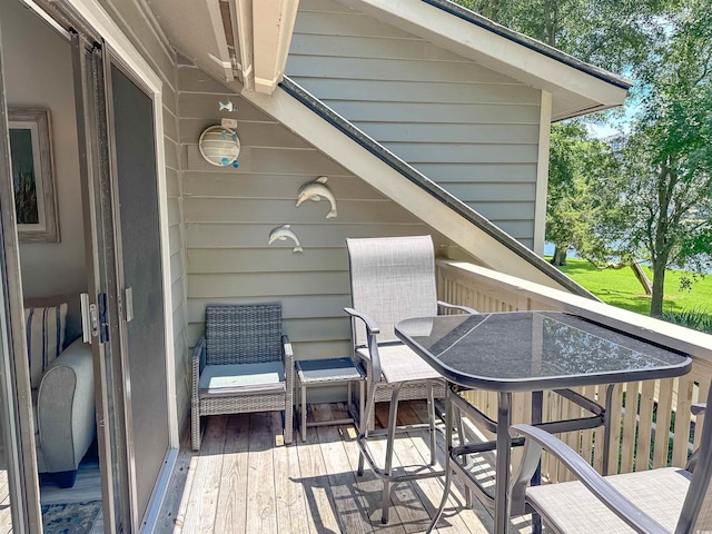 145 Hartland Dr Unit 4-E, Myrtle Beach, SC 29572 - wooden deck featuring outdoor dining area