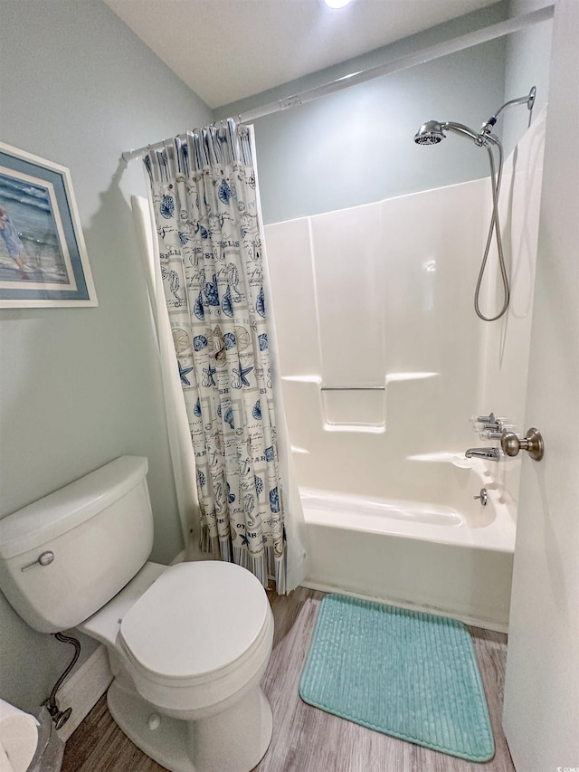 145 Hartland Dr Unit 4-E, Myrtle Beach, SC 29572 - full bath with shower / tub combo with curtain and wood finished floors