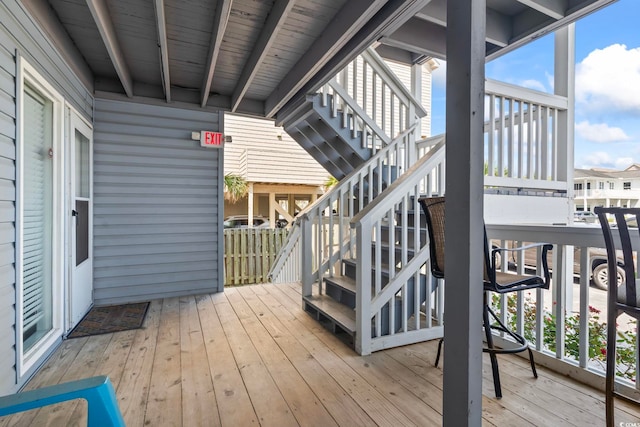 4105 S Ocean Blvd Unit 102, North Myrtle Beach, SC 29582 - deck with stairway