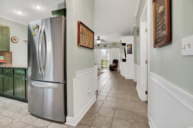4221 Hibiscus Dr Unit 8-203, Little River, SC 29566 - hallway featuring ornamental molding, recessed lighting, and light tile patterned floors