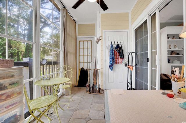 4221 Hibiscus Dr Unit 8-203, Little River, SC 29566 - sunroom featuring ceiling fan