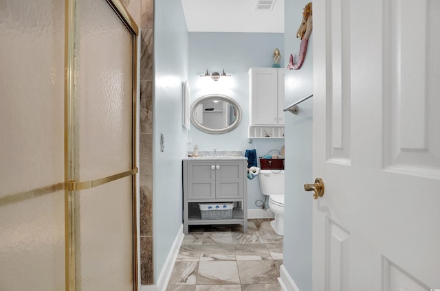 4221 Hibiscus Dr Unit 8-203, Little River, SC 29566 - full bath featuring marble finish floors, a stall shower, and vanity