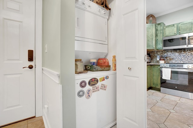 4221 Hibiscus Dr Unit 8-203, Little River, SC 29566 - storage area with stacked washer / drying machine