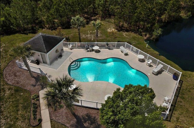 4221 Hibiscus Dr Unit 8-203, Little River, SC 29566 - view of pool with a patio and an outdoor structure