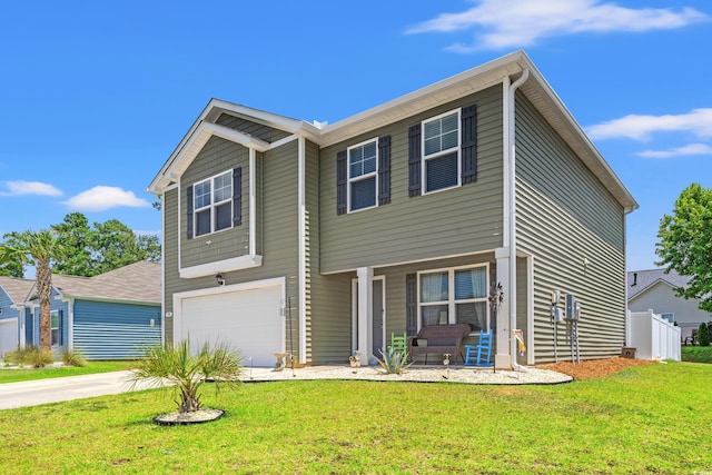 190 Belmonte Dr, Myrtle Beach, SC 29588 - view of front facade featuring an attached garage, driveway, and covered porch