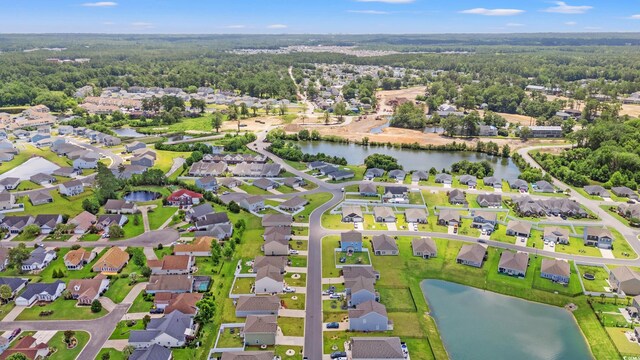 190 Belmonte Dr, Myrtle Beach, SC 29588 - aerial view of property and surrounding area featuring a large body of water and nearby suburban area