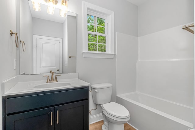 19 Coventry Pl, Pawleys Island, SC 29585 - bathroom with vanity, wood finished floors, and shower / washtub combination
