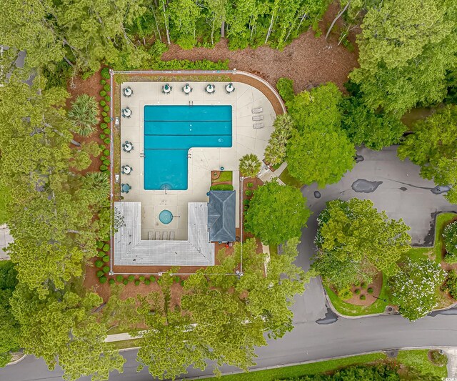 19 Coventry Pl, Pawleys Island, SC 29585 - drone / aerial view of a pool