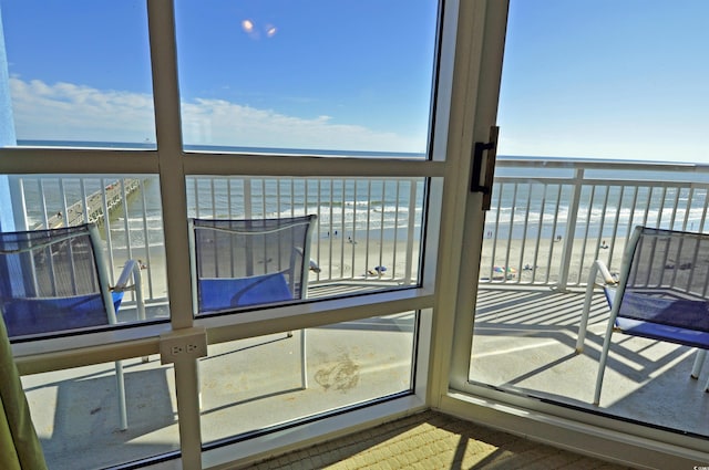 3500 N Ocean Blvd Unit 701-702, North Myrtle Beach, SC 29582 - balcony with view of water and beach