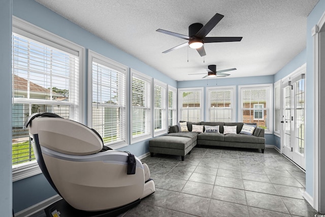4162 Dupree Dr, Little River, SC 29566 - sunroom featuring plenty of natural light, a textured ceiling, and tile patterned flooring