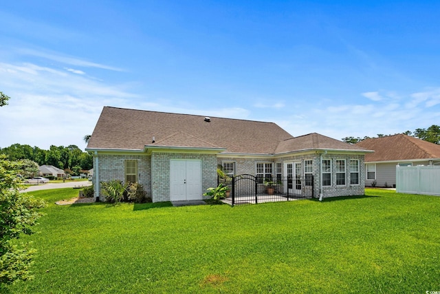 4162 Dupree Dr, Little River, SC 29566 - rear view of property with a patio, brick siding, and a shingled roof