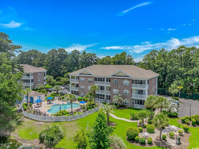 4173 Hibiscus Dr Unit 103, Little River, SC 29566 - aerial view of property and surrounding area featuring a pool area