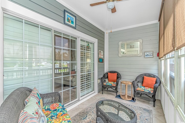 4173 Hibiscus Dr Unit 103, Little River, SC 29566 - sunroom featuring ceiling fan