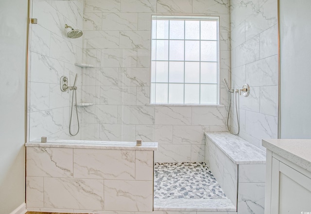 1409 Ashwood Cir, Surfside Beach, SC 29575 - bathroom featuring walk in shower and plenty of natural light