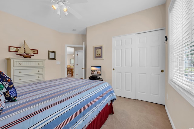 601 N Hillside Dr Unit 3926, North Myrtle Beach, SC 29582 - bedroom with light carpet and ceiling fan