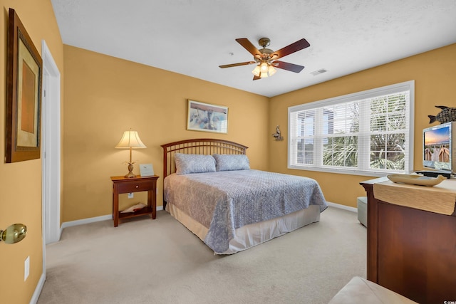 601 N Hillside Dr Unit 3926, North Myrtle Beach, SC 29582 - bedroom with light colored carpet and ceiling fan