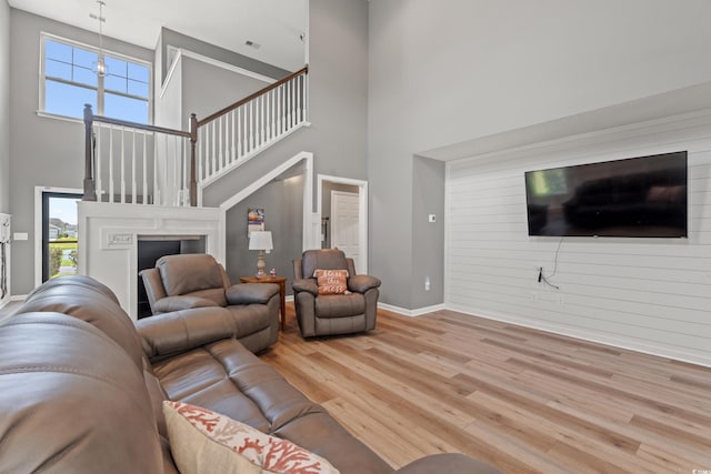 276 Whipple Run Loop, Myrtle Beach, SC 29588 - living room with a high ceiling, wood finished floors, and healthy amount of natural light