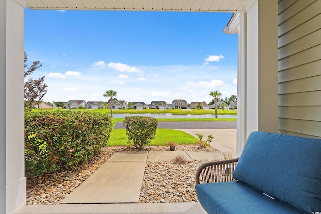 276 Whipple Run Loop, Myrtle Beach, SC 29588 - view of patio / terrace with a water view and a residential view