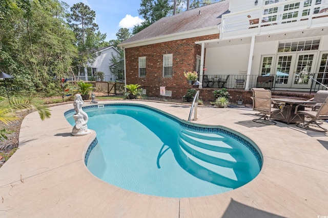 4691 Mill Pond Ct, Murrells Inlet, SC 29576 - outdoor pool featuring french doors and a patio