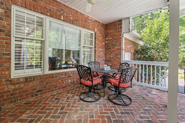 4691 Mill Pond Ct, Murrells Inlet, SC 29576 - view of patio / terrace featuring ceiling fan and outdoor dining area