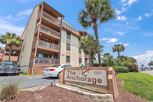 5515 N Ocean Blvd Unit 308, Myrtle Beach, SC 29577 - community sign with uncovered parking
