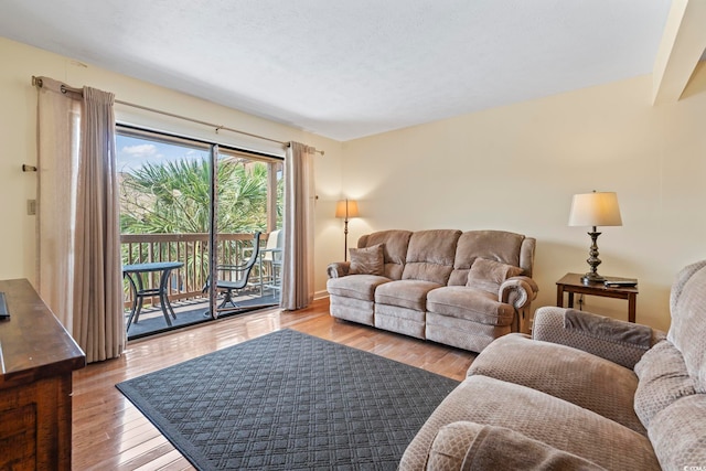 5515 N Ocean Blvd Unit 308, Myrtle Beach, SC 29577 - living area with wood finished floors