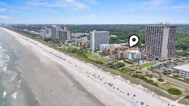 5515 N Ocean Blvd Unit 308, Myrtle Beach, SC 29577 - aerial view of waterfront with a beach