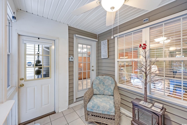 158 Palisade Loop Unit 158, Pawleys Island, SC 29585 - sitting room featuring light tile patterned floors and ceiling fan