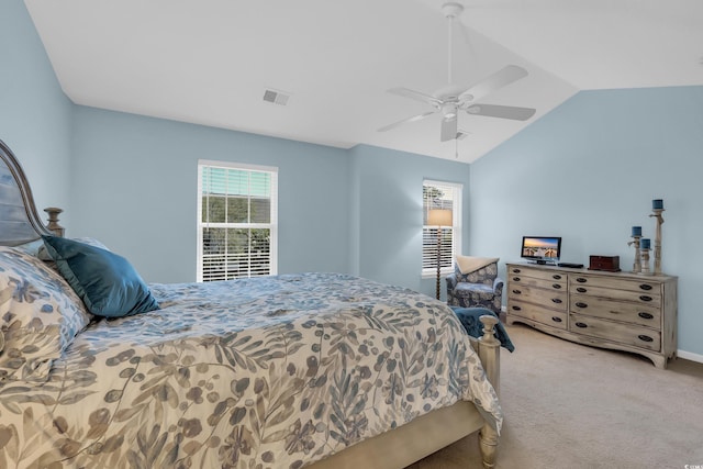 158 Palisade Loop Unit 158, Pawleys Island, SC 29585 - bedroom featuring carpet floors, lofted ceiling, and a ceiling fan