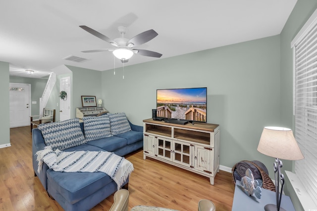 158 Palisade Loop Unit 158, Pawleys Island, SC 29585 - living room with ceiling fan and wood finished floors