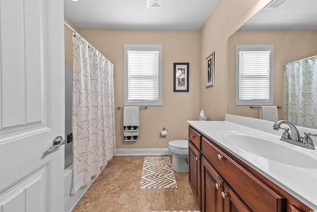 668 Barona Dr, Myrtle Beach, SC 29579 - full bath with vanity, plenty of natural light, and shower / bath combination with curtain