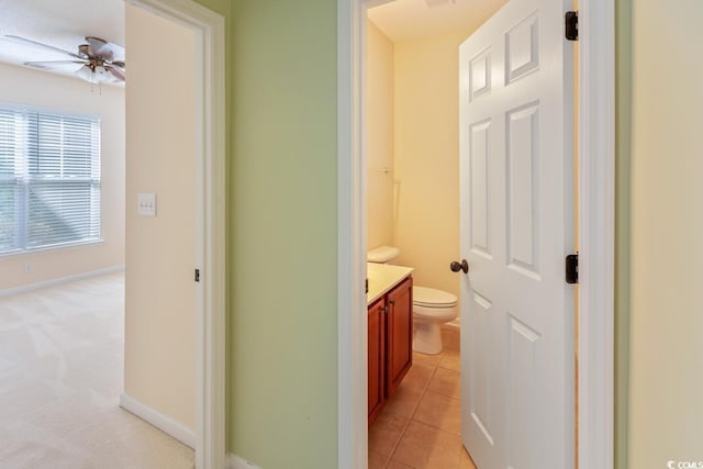 56 Willowbend Dr, Murrells Inlet, SC 29576 - hall with light tile patterned flooring and baseboards