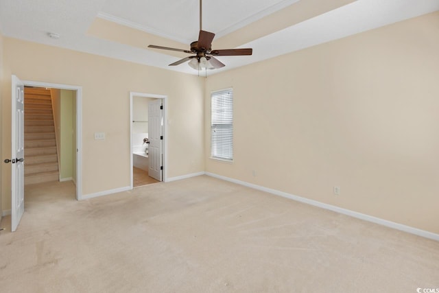 56 Willowbend Dr, Murrells Inlet, SC 29576 - unfurnished bedroom with light colored carpet, ensuite bathroom, and ceiling fan