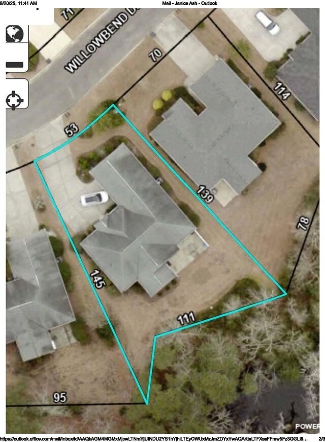 56 Willowbend Dr, Murrells Inlet, SC 29576 - aerial overview of property's location with property boundaries highlighted