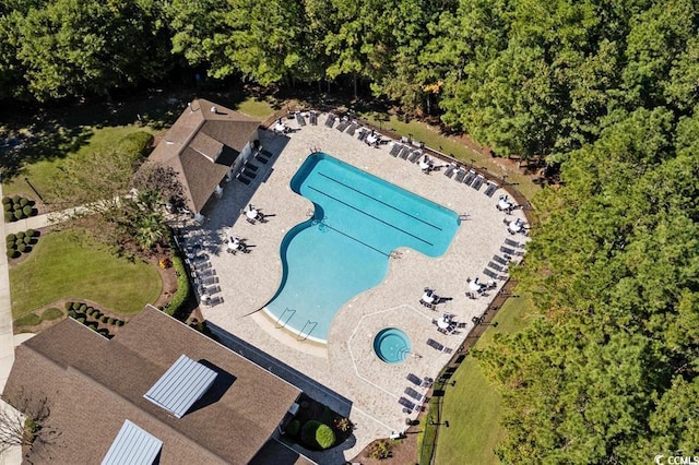 56 Willowbend Dr, Murrells Inlet, SC 29576 - bird's eye view of a pool