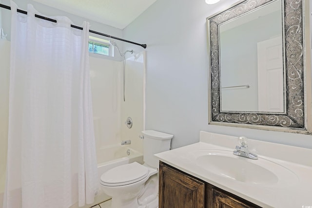 3888 Stillwood Dr, Myrtle Beach, SC 29588 - bathroom featuring shower / bath combo with shower curtain, vanity, and tile patterned flooring