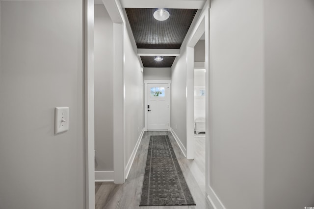 2143 Stonecrest Dr NW, Calabash, NC 28467 - hall with wood finished floors and baseboards