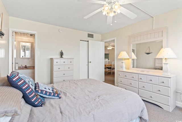 601 Mitchell Dr # 607, Myrtle Beach, SC 29577 - carpeted bedroom with a ceiling fan and a closet