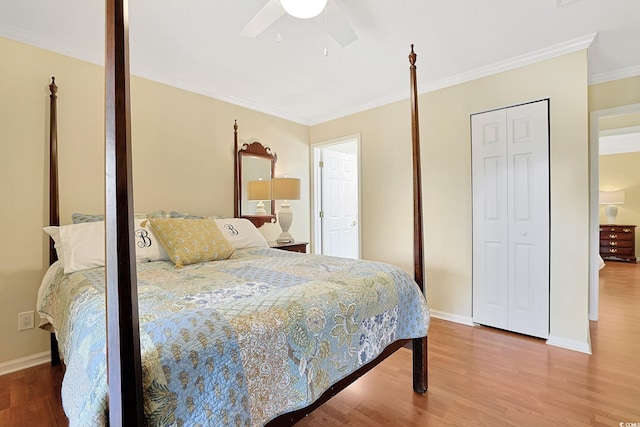 709 Jerdon Cir N, Myrtle Beach, SC 29582 - bedroom featuring wood finished floors, crown molding, and a ceiling fan