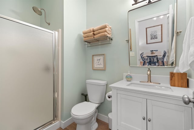 901 W Port Dr Unit 2114, North Myrtle Beach, SC 29582 - full bath featuring a shower stall, vanity, and wood finished floors
