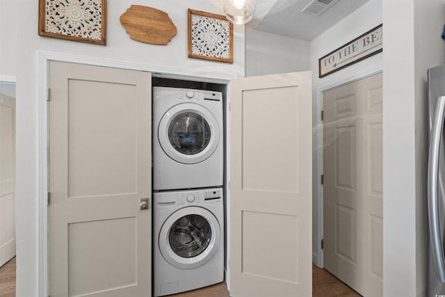 901 W Port Dr Unit 2114, North Myrtle Beach, SC 29582 - laundry room featuring stacked washer and clothes dryer