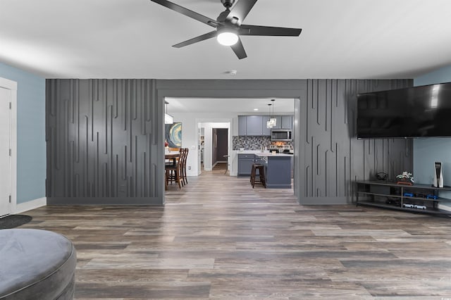 241 Fannie B Rd, Conway, SC 29526 - living area featuring ceiling fan and wood finished floors