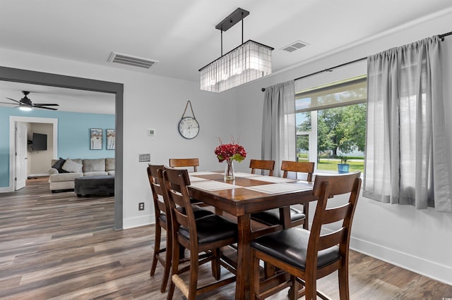 241 Fannie B Rd, Conway, SC 29526 - dining space featuring wood finished floors and a ceiling fan