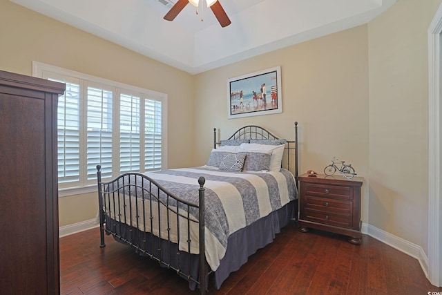 428 Arlington Cir, Murrells Inlet, SC 29576 - bedroom featuring wood-type flooring and ceiling fan